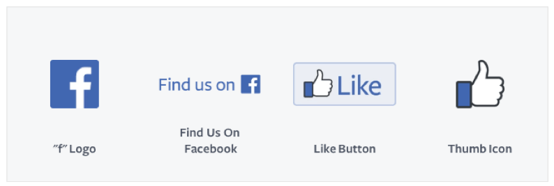 Examples of Facebook's brand and logo variations